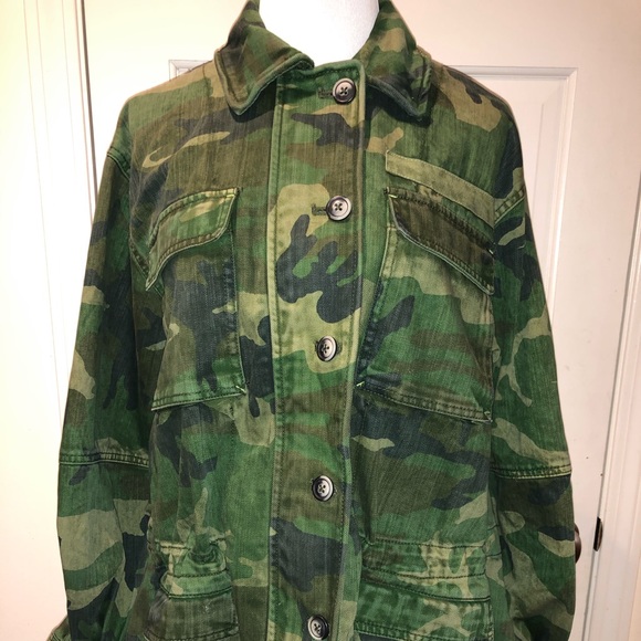 Free people Camo print jacket women’s size xs - Picture 5 of 8